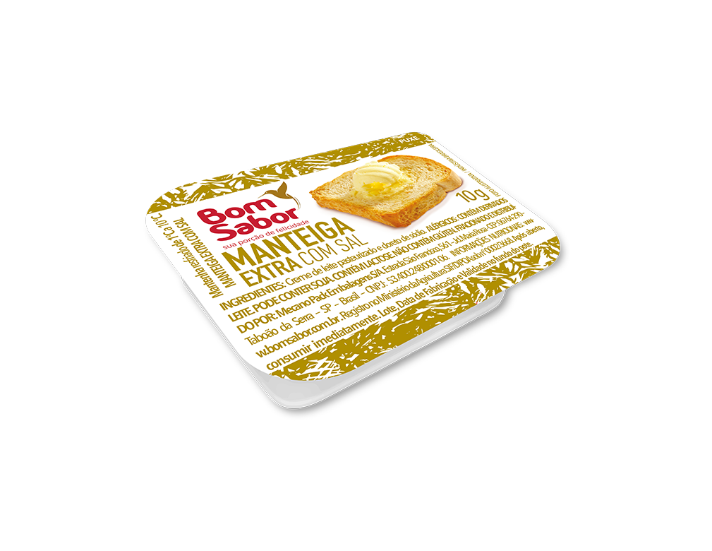MANTEIGA SACHÊ COM SAL BOM SABOR 10 G (CX 144 UN)